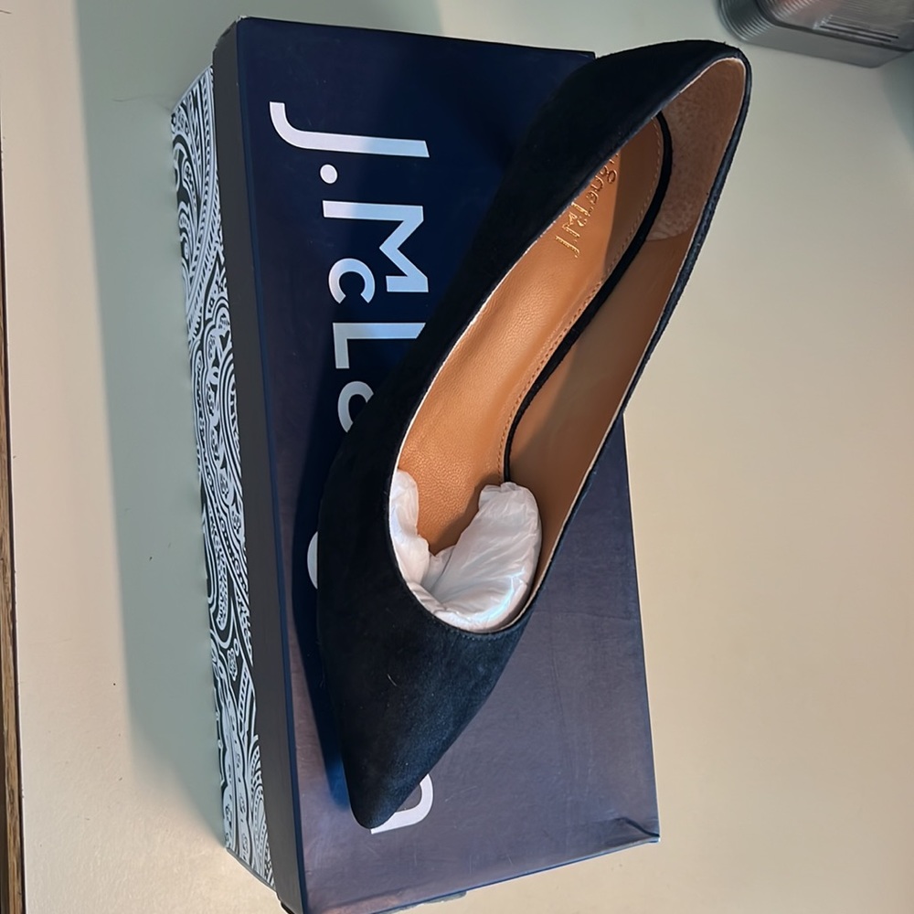 Black kitten heel suede JMcLaughlin shoes